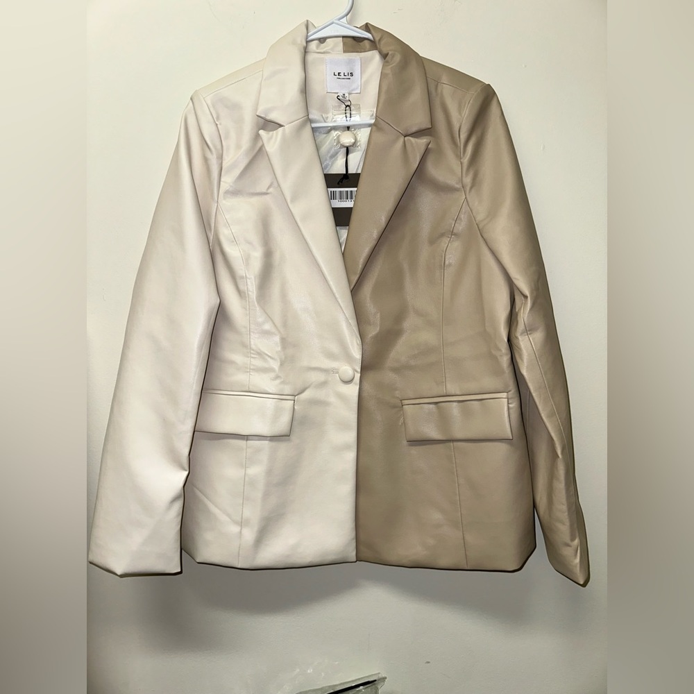 Vici Faux Leather Blazer